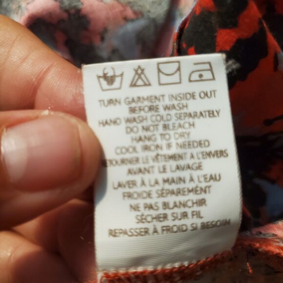 Element Short Sleeve Button Up Red Splatter Shirt Size Large NWT - Picture 8 of 8